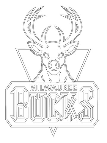 Milwaukee Bucks Logo  Coloring Page